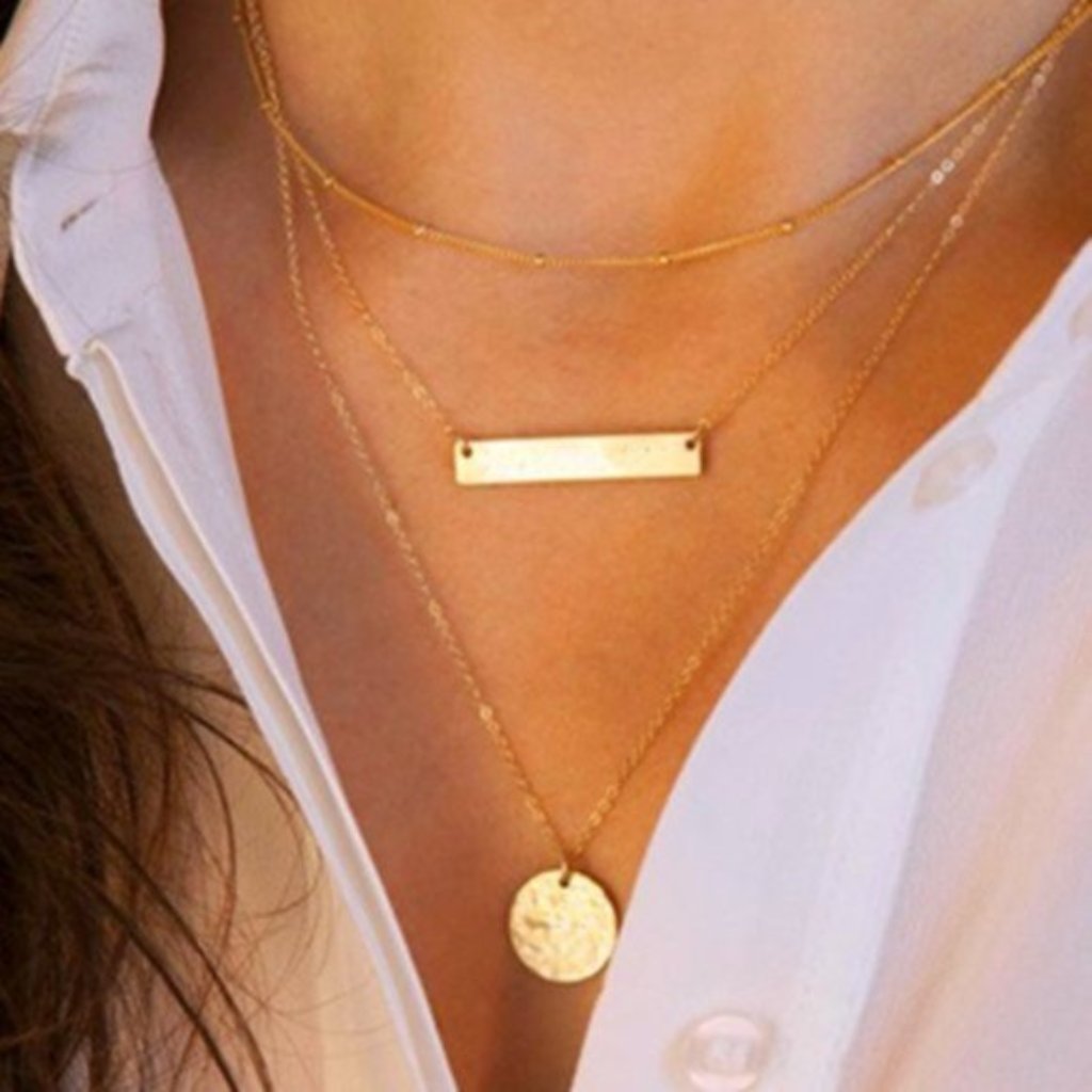 Gold Layered Necklace Gold Layered Necklace Gold Layered Necklace Gold Necklace
